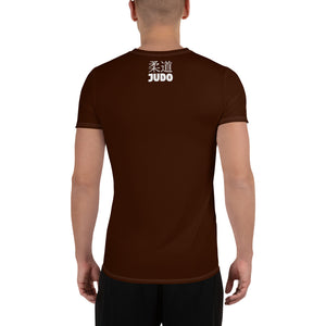 High-Performance Men's Judo Rash Guard - Short Sleeve Edition - Chocolate