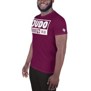 High-Performance Men's Judo Rash Guard - Short Sleeve Edition - Tyrian Purple