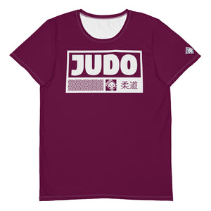 High-Performance Men's Judo Rash Guard - Short Sleeve Edition - Tyrian Purple