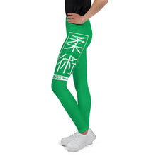 Jiu-Jitsu Leggings for Youth Girls – Flexible Athletic Yoga Pants - Jade