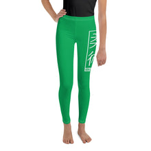 Jiu-Jitsu Leggings for Youth Girls – Flexible Athletic Yoga Pants - Jade
