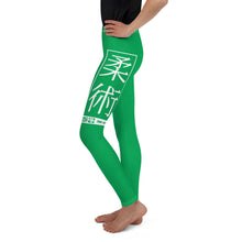 Jiu-Jitsu Leggings for Youth Girls – Flexible Athletic Yoga Pants - Jade