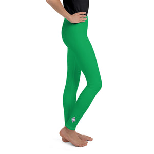 Jiu-Jitsu Leggings for Youth Girls – Flexible Athletic Yoga Pants - Jade