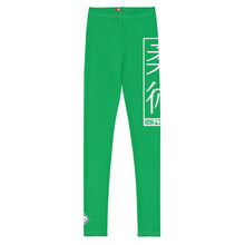 Jiu-Jitsu Leggings for Youth Girls – Flexible Athletic Yoga Pants - Jade