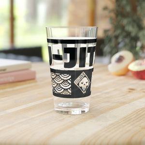 Jiu-Jitsu Spirit: Elevate Your Drink with Martial Arts-Inspired Pint Glass, 16oz