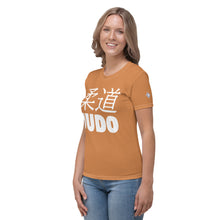 Judo and BJJ Women's Rash Guard - Short Sleeve Classic Style - Raw Sienna