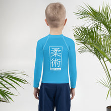 Kid's Boys Long Sleeve BJJ Rash Guard Jiu-Jitsu 005 - Cyan Boys Exclusive Jiu-Jitsu Kids Long Sleeve Rash Guard