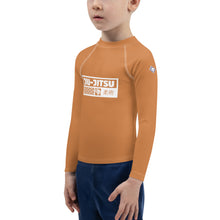 Kid's Boys Long Sleeve BJJ Rash Guard Jiu-Jitsu 007 - Raw Sienna Boys Exclusive Jiu-Jitsu Kids Long Sleeve Rash Guard