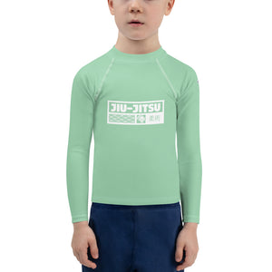 Kid's Boys Long Sleeve BJJ Rash Guard Jiu-Jitsu 010 - Vista Blue Boys Exclusive Jiu-Jitsu Kids Long Sleeve Rash Guard