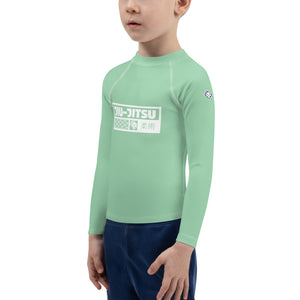 Kid's Boys Long Sleeve BJJ Rash Guard Jiu-Jitsu 010 - Vista Blue Boys Exclusive Jiu-Jitsu Kids Long Sleeve Rash Guard