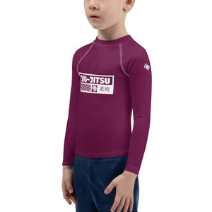 Kid's Boys Long Sleeve BJJ Rash Guard Jiu-Jitsu 013 - Tyrian Purple Boys Exclusive Jiu-Jitsu Kids Long Sleeve Rash Guard