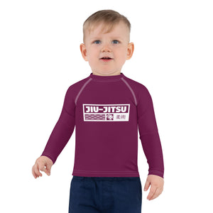 Kid's Boys Long Sleeve BJJ Rash Guard Jiu-Jitsu 013 - Tyrian Purple Boys Exclusive Jiu-Jitsu Kids Long Sleeve Rash Guard