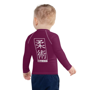 Kid's Boys Long Sleeve BJJ Rash Guard Jiu-Jitsu 013 - Tyrian Purple Boys Exclusive Jiu-Jitsu Kids Long Sleeve Rash Guard