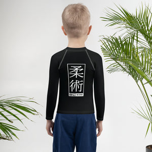 Kid's Boys Long Sleeve BJJ Rash Guard Jiu-Jitsu 015 - Noir Boys Exclusive Jiu-Jitsu Kids Long Sleeve Rash Guard