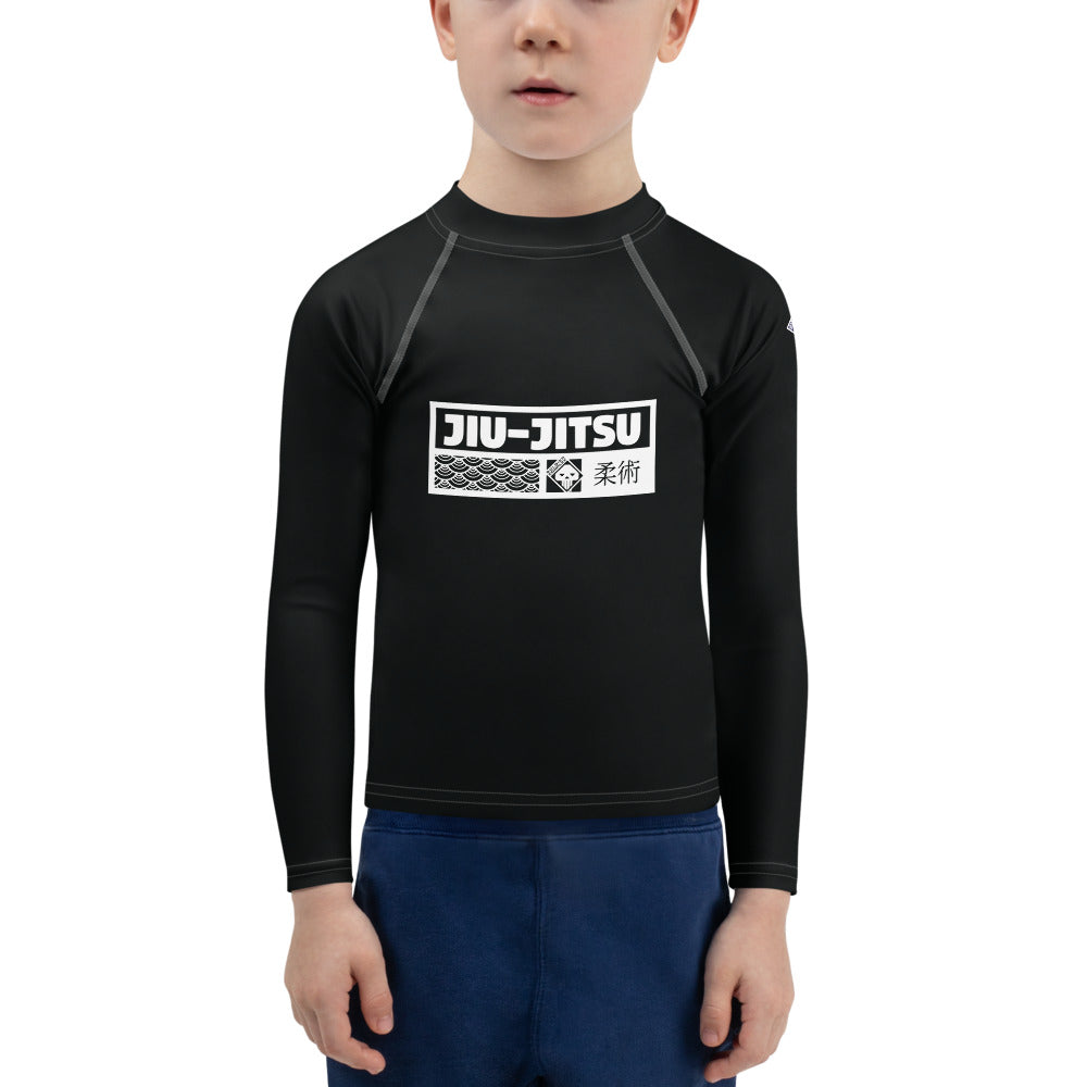 Kid's Boys Long Sleeve BJJ Rash Guard Jiu-Jitsu 015 - Noir – Soldier ...