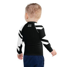 Kid's Boy's Long Sleeve Classic Jiu-Jitsu Rash Guard - Houndstooth 001 Noir