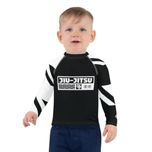 Kid's  Boy's Long Sleeve Jiu-Jitsu Rash Guard - Houndstooth 001 Noir