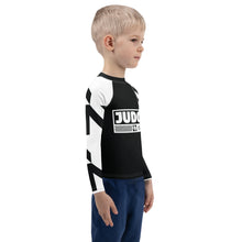 Kid's Boy's Long Sleeve Judo Rash Guard - Houndstooth 001 Noir