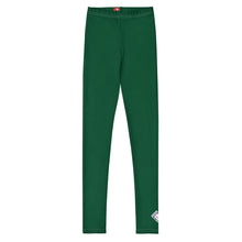 Kids Boys Solid Color Athletic Leggings – Training & Workout Compression Pants - Sherwood Forest