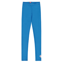 Kids Boys Solid Color Workout Leggings – Stretch Athletic Training Pants - Azul