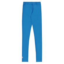 Kids Boys Solid Color Workout Leggings – Stretch Athletic Training Pants - Azul