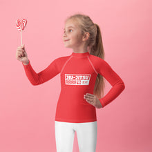 Kid's Girls Long Sleeve BJJ Rash Guard Jiu-Jitsu 001 - Scarlet Exclusive Girls Jiu-Jitsu Kids Long Sleeve Rash Guard