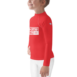 Kid's Girls Long Sleeve BJJ Rash Guard Jiu-Jitsu 001 - Scarlet Exclusive Girls Jiu-Jitsu Kids Long Sleeve Rash Guard