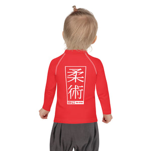 Kid's Girls Long Sleeve BJJ Rash Guard Jiu-Jitsu 001 - Scarlet Exclusive Girls Jiu-Jitsu Kids Long Sleeve Rash Guard