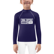 Kid's Girls Long Sleeve BJJ Rash Guard Jiu-Jitsu 002 - Midnight Blue Exclusive Girls Jiu-Jitsu Kids Long Sleeve Rash Guard