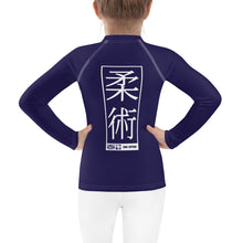 Kid's Girls Long Sleeve BJJ Rash Guard Jiu-Jitsu 002 - Midnight Blue Exclusive Girls Jiu-Jitsu Kids Long Sleeve Rash Guard