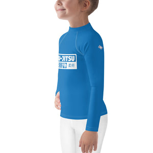 Kid's Girls Long Sleeve BJJ Rash Guard Jiu-Jitsu 004 - Azul Exclusive Girls Jiu-Jitsu Kids Long Sleeve Rash Guard