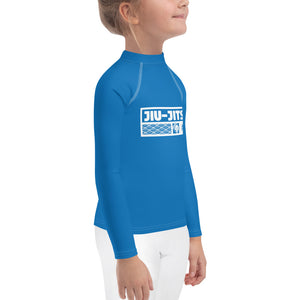 Kid's Girls Long Sleeve BJJ Rash Guard Jiu-Jitsu 004 - Azul Exclusive Girls Jiu-Jitsu Kids Long Sleeve Rash Guard