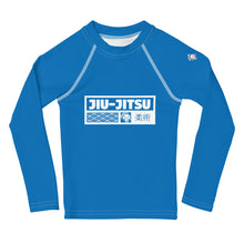 Kid's Girls Long Sleeve BJJ Rash Guard Jiu-Jitsu 004 - Azul Exclusive Girls Jiu-Jitsu Kids Long Sleeve Rash Guard