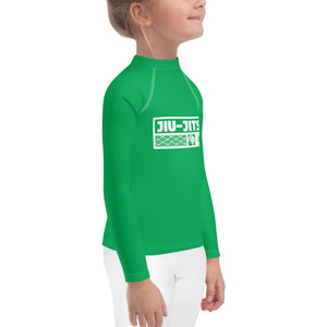 Kid's Girls Long Sleeve BJJ Rash Guard Jiu-Jitsu 009 - Jade Exclusive Girls Jiu-Jitsu Kids Long Sleeve Rash Guard