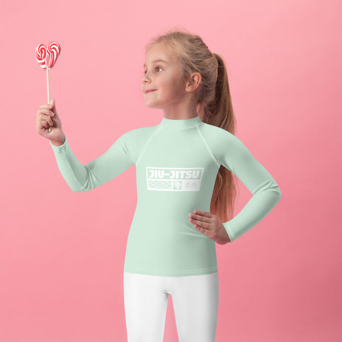 Kid's Girls Long Sleeve BJJ Rash Guard Jiu-Jitsu 011 - Surf Crest Exclusive Girls Jiu-Jitsu Kids Long Sleeve Rash Guard