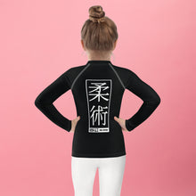 Kid's Girls Long Sleeve BJJ Rash Guard Jiu-Jitsu 015 - Noir Exclusive Girls Jiu-Jitsu Kids Long Sleeve Rash Guard