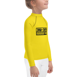 Kid's Girls Long Sleeve BJJ Rash Guard Jiu-Jitsu 017 - Golden Sun Exclusive Girls Jiu-Jitsu Kids Long Sleeve Rash Guard