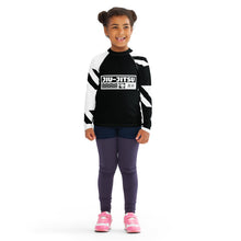 Kid's Girl's Long Sleeve Jiu-Jitsu Rash Guard - Houndstooth 001 Noir