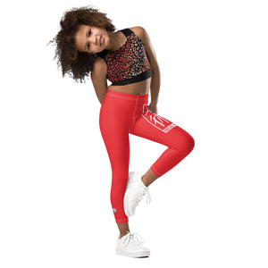 Kids' Girls Yoga Pants Workout Leggings Jiu-Jitsu 001 - Scarlet Exclusive Girls Jiu-Jitsu Kids Leggings