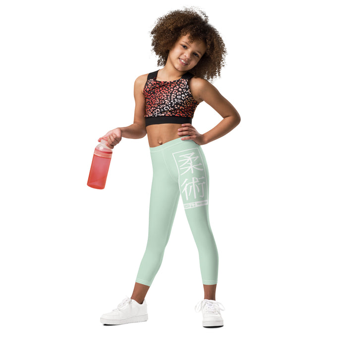 Kids' Girls Yoga Pants Workout Leggings Jiu-Jitsu 011 - Surf Crest Exclusive Girls Jiu-Jitsu Kids Leggings