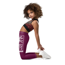 Kids' Girls Yoga Pants Workout Leggings Jiu-Jitsu 013 - Tyrian Purple Exclusive Girls Jiu-Jitsu Kids Leggings