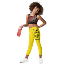 Kids' Girls Yoga Pants Workout Leggings Jiu-Jitsu 017 - Golden Sun Exclusive Girls Jiu-Jitsu Kids Leggings