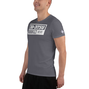 Lightweight Men's Short Sleeve Jiu-Jitsu Rash Guard - Training Essential - Charcoal