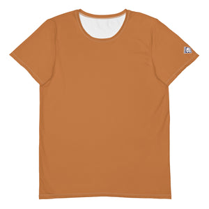 Lightweight Men's Short Sleeve Rash Guard - Solid Color Edition - Raw Sienna