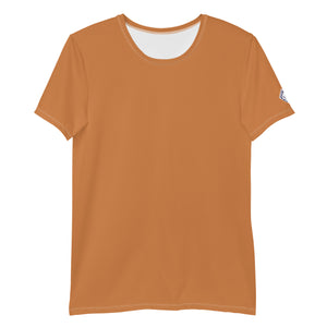 Lightweight Men's Short Sleeve Rash Guard - Solid Color Edition - Raw Sienna