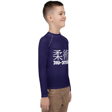 Long Sleeve BJJ Rash Guard for Boys – Youth Classic Jiu-Jitsu Gear – Midnight Blue