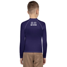 Long Sleeve BJJ Rash Guard for Boys – Youth Classic Jiu-Jitsu Gear – Midnight Blue