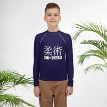 Long Sleeve BJJ Rash Guard for Boys – Youth Classic Jiu-Jitsu Gear – Midnight Blue