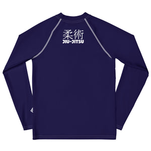 Long Sleeve BJJ Rash Guard for Boys – Youth Classic Jiu-Jitsu Gear – Midnight Blue