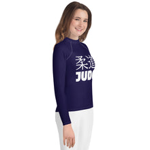 Girls Long Sleeve Judo Rash Guard – Youth Classic Training Gear - Midnight Blue
